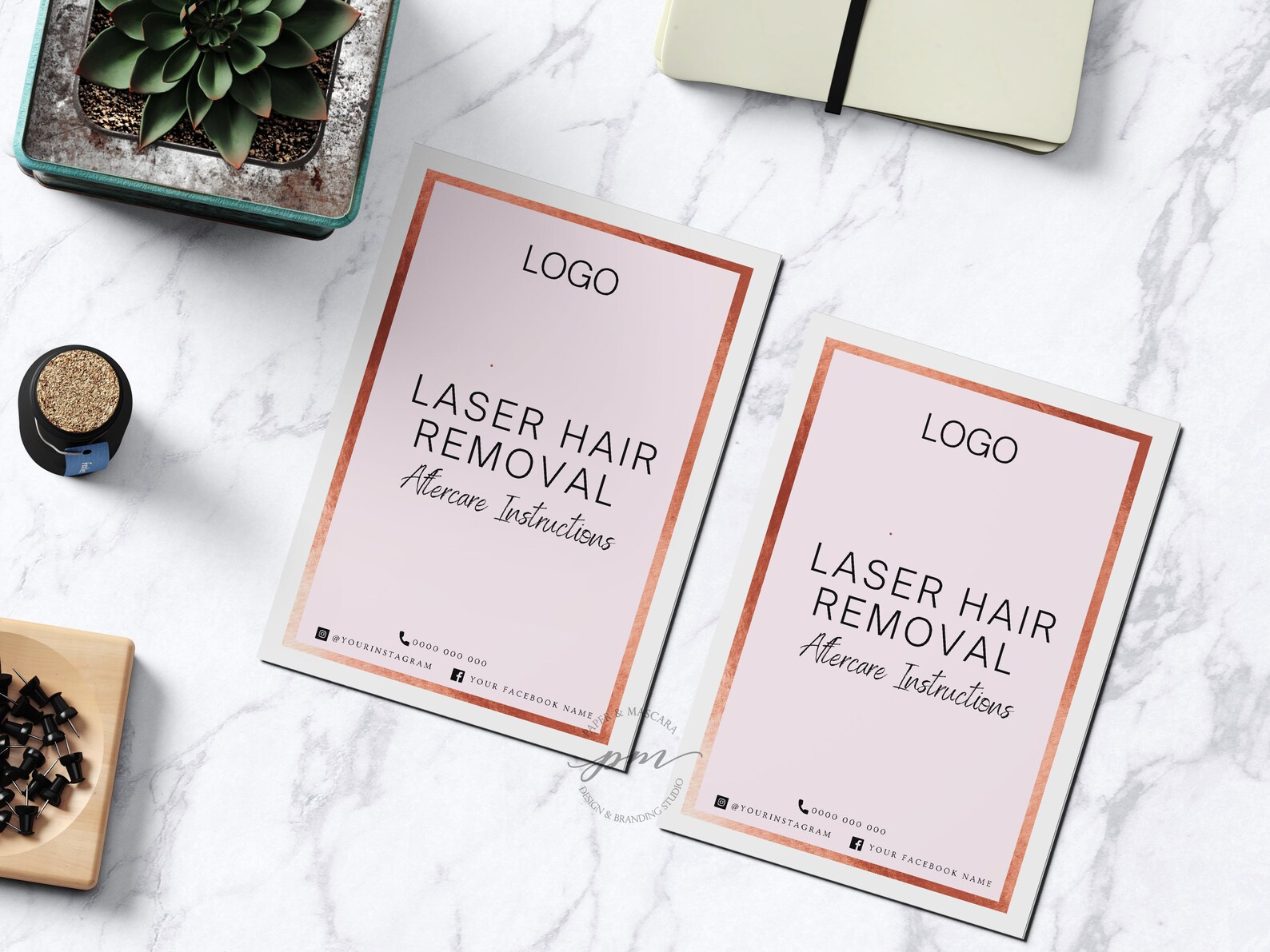 Editable Laser Hair Removal Aftercare Card IPL Hair Removal Etsy