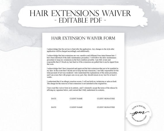 Buy Hair Extensions Hair Extension Client Waiver