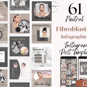 Plasma Pen Instagram Post Templates, Editable Fibroblasting Social Media Posts, Plasma Pen Instagram Post
