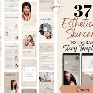 Esthetician Skincare Instagram Story Templates, Editable Skincare Social Media Story, Esthetician Instagram Story, Spa Instagram Story