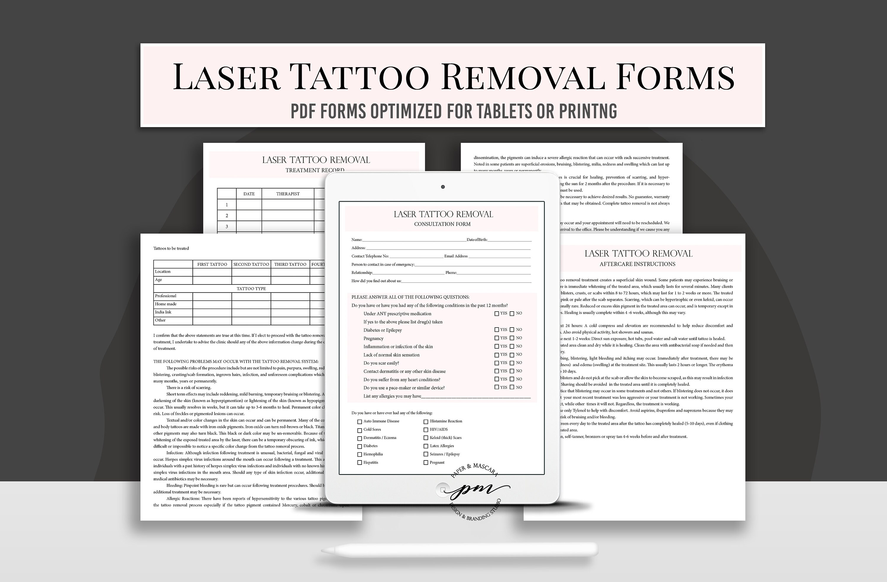 Laser Tattoo Removal Consent Form for Tablets Ipad Laser - Etsy Hong Kong Laser Tattoo Removal Consent Form for Tablets Ipad Laser - Etsy Hong Kong