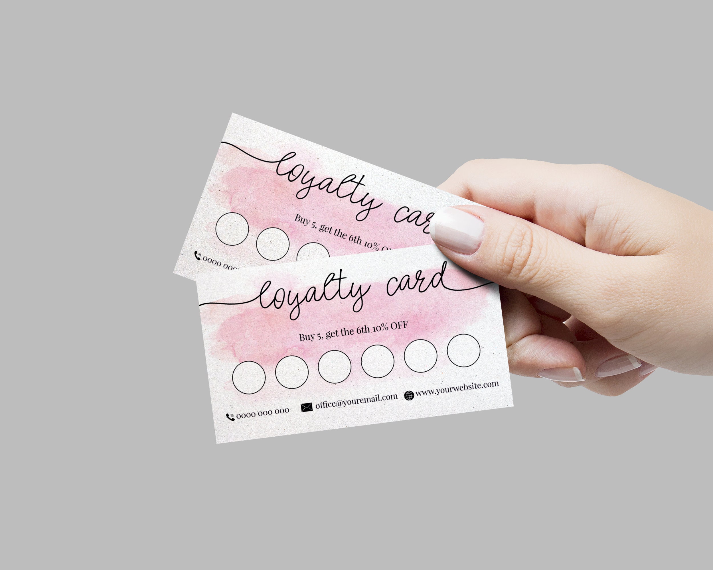 Spa Nails Personalised Loyalty CardsBeauty Design for Salon Hairdressing 