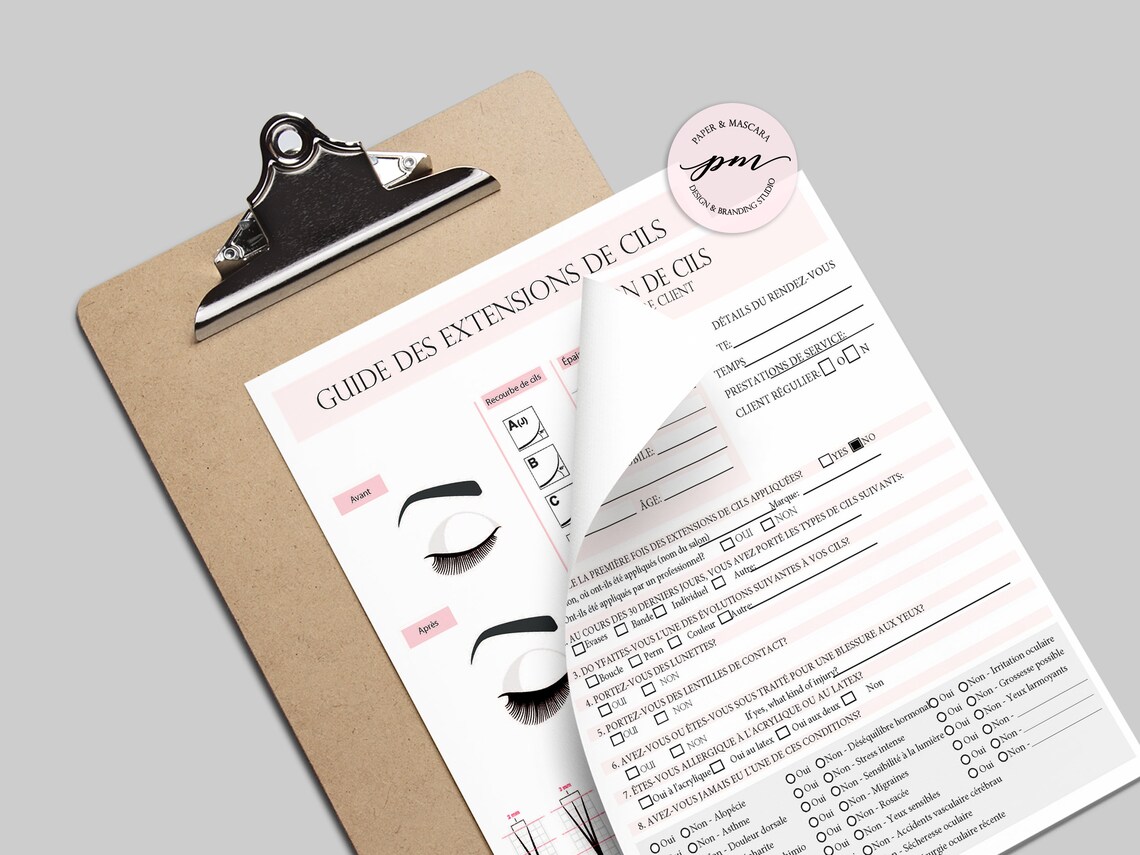 Cil Statement Formulaires De Technicien En Extensions De Cils, Formulaires De ...