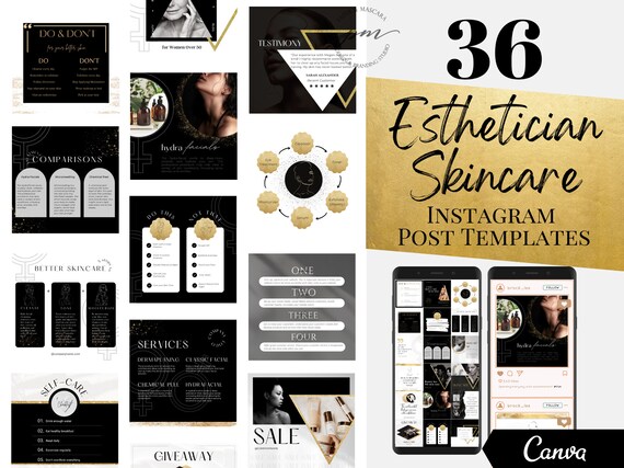 Esthetician Skincare Instagram Post Templates, Editable Skincare Social Media Posts, Esthetician Instagram Post, Spa Instagram Post