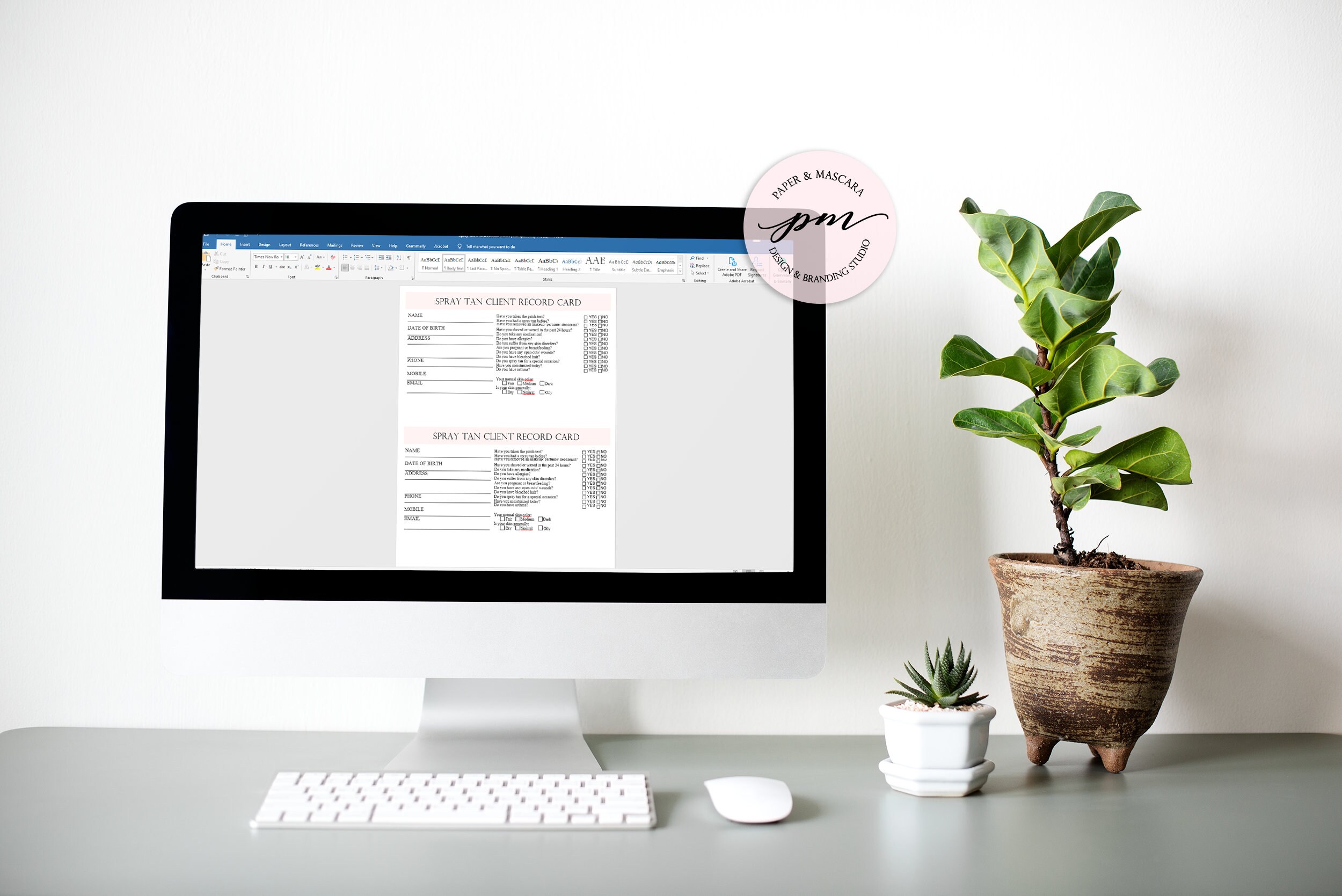 Tanning Client Information Cards - 100 Pack 5.5x8.5" Intake Forms For Tanning Salons & Spray Tan Businesses