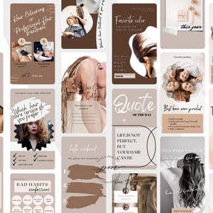 Hair Stylist Instagram Story Game Templates, Editable Hair Stylist 