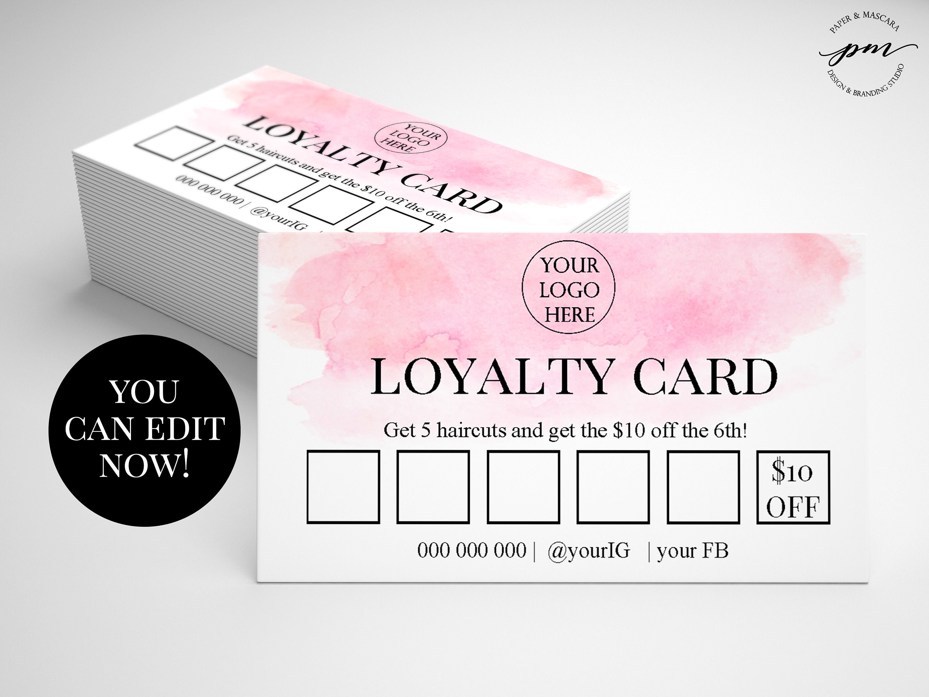 Loyalty Cards Template Printable Word Searches