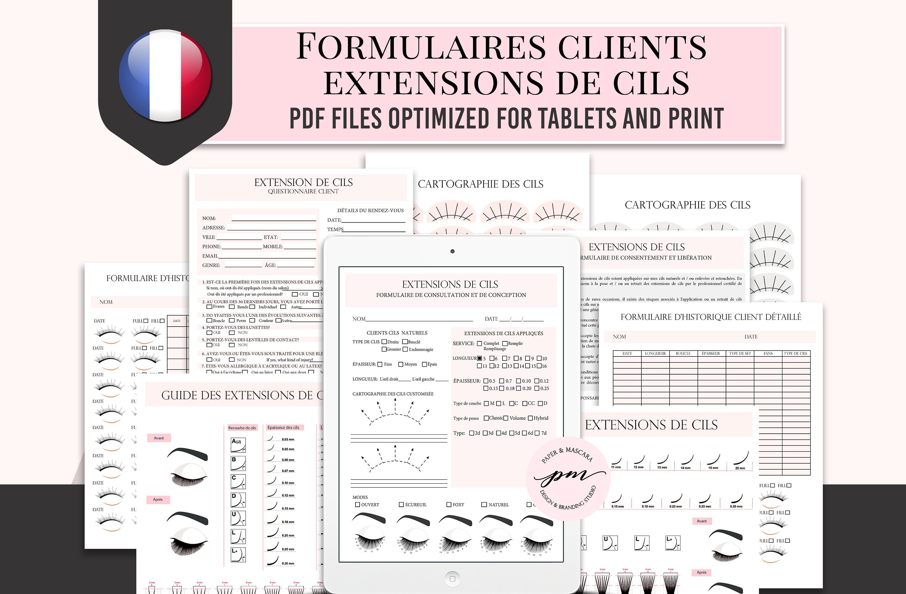 Livret Formation Extension De Cils Pdf Gratuit Formulaires de technicien en extensions de cils Formulaires | Etsy