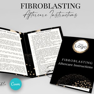 Editable Fibroblasting Aftercare Card, Plasma Pen Aftercare Instructions Card, Editable Canva Template