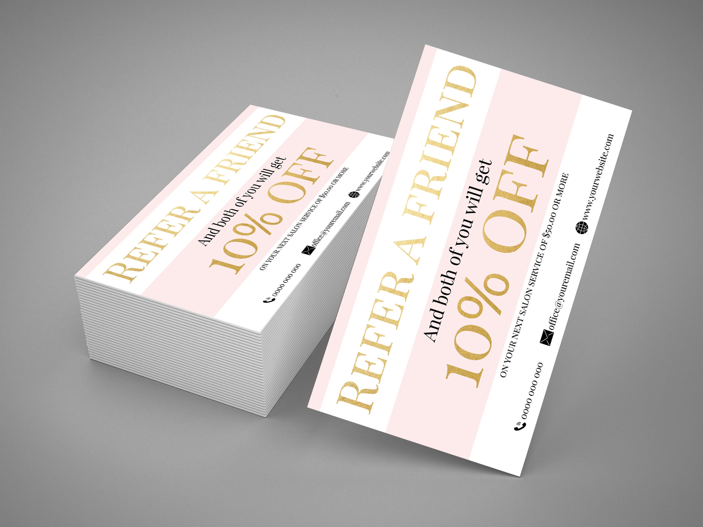 Personalized Referral Card Refer A Friend Card Personalized Etsy