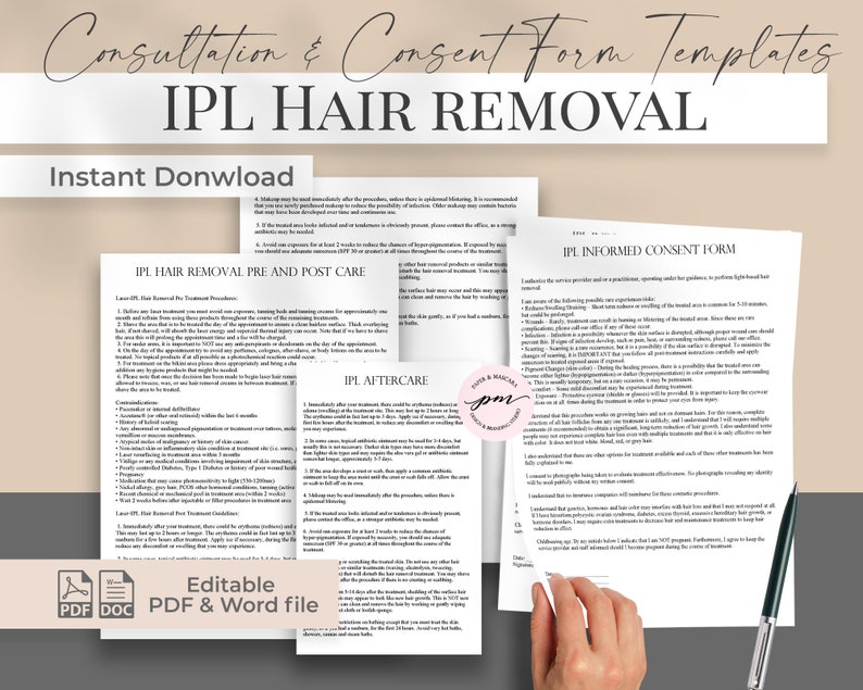 IPL Hair Removal Aftercare Cards IPL Aftercare Etsy