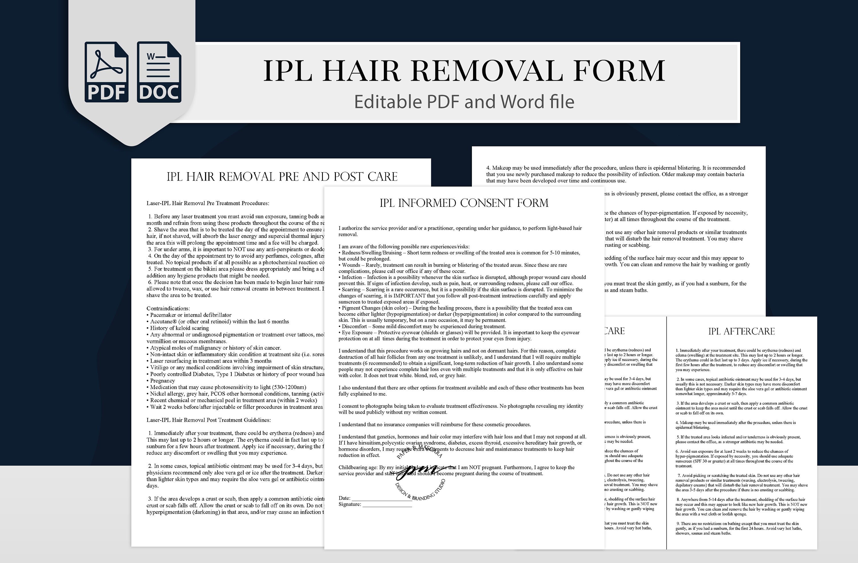 IPL Hair Removal Aftercare Cards IPL Aftercare Etsy