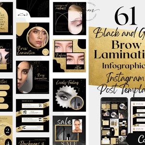 Brow Lamination Instagram Post Templates, Editable Brow Lamination Social Media Posts, Brow Lamnination Instagram Post