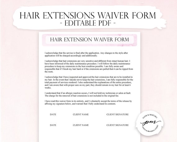 Buy Hair Extensions Hair Extension Client Waiver