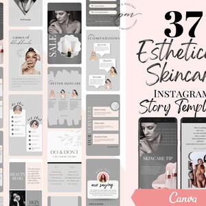 Esthetician Skincare Instagram Story Templates, Editable Skincare Social Media Story, Esthetician Instagram Story, Spa Instagram Story