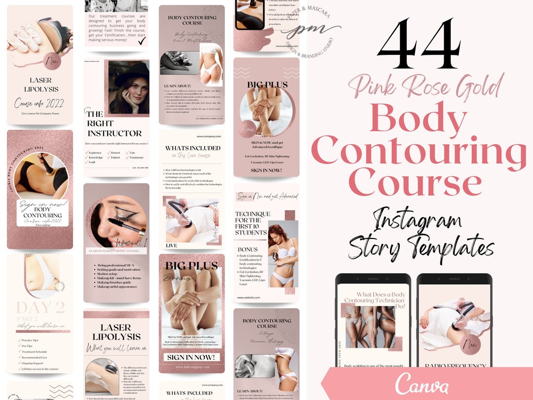 Body Contouring Course Instagram STORY Templates, Body Contouring