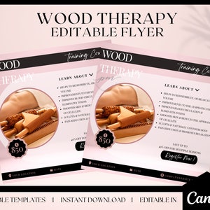 Holztherapie Flyer Vorlage | Maderotherapie Flyer Vorlage | Body Contouring Instagram Template