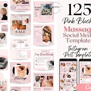 Massage Therapist  Instagram Post Templates, Editable Massage Social Media Posts, Massage Instagram Post