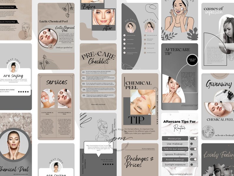 Chemical Peel Instagram Story Templates, Editable Chemical Peel Social Media Posts, Chemical Peel Instagram Story 画像 2