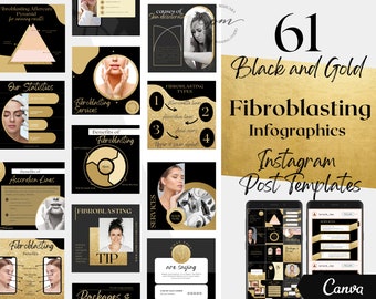 Plasma Pen Instagram Post Templates, Editable Fibroblasting Social Media Posts, Plasma Pen Instagram Post