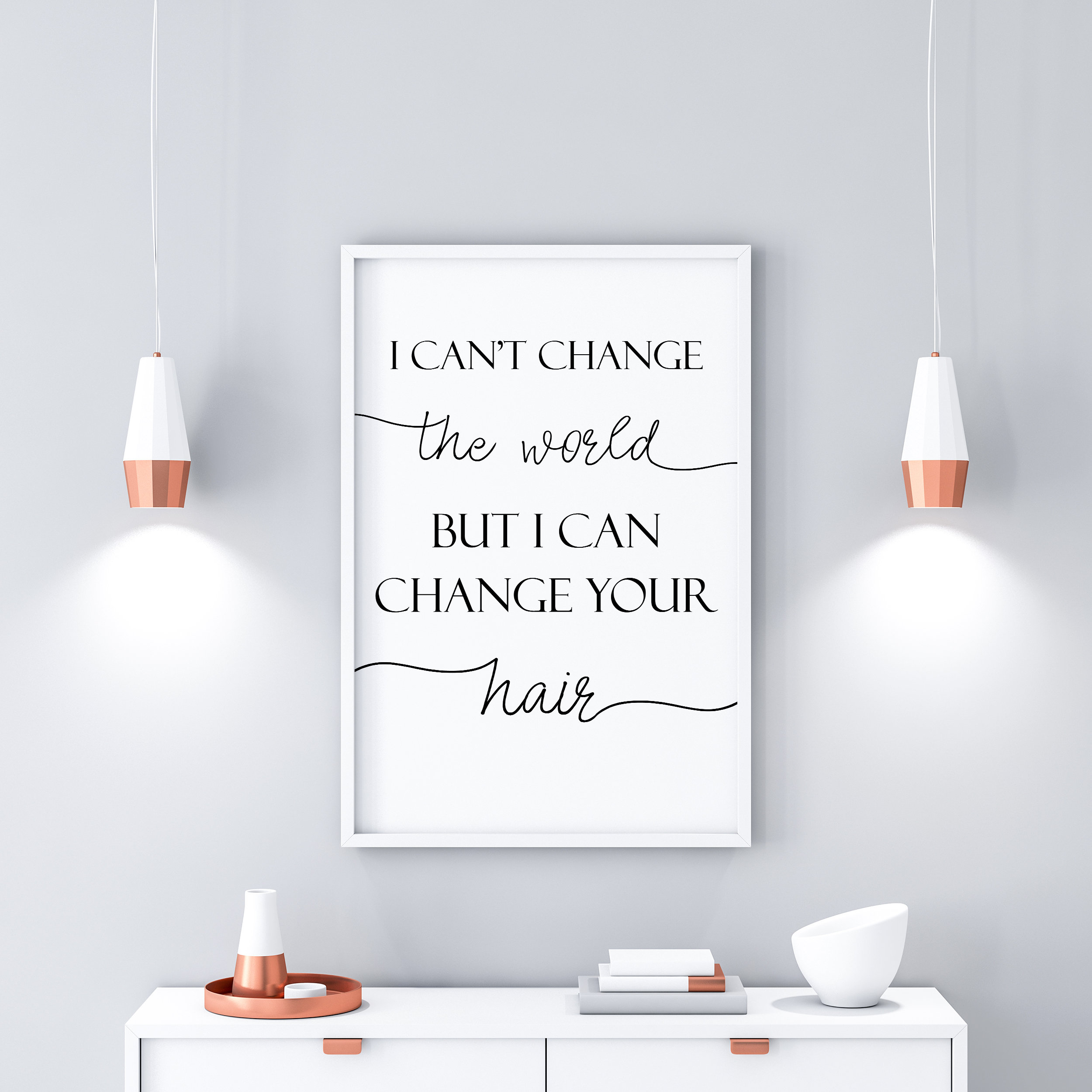 Hair Salon Decor, Hairdresser Decor, Beauty Salon Decor, Hair Stylist Printable, Funny Hair Stylist Quote