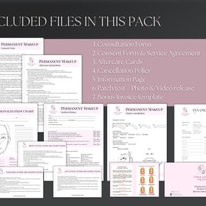 Editable Permanent Makeup Consent and Client Consultation Form Template ...