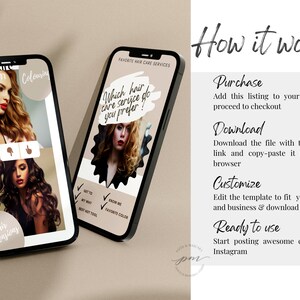 Hair Stylist Instagram Story Game Templates, Editable Hair Stylist 