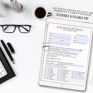 Eyelash Extensions Technician Forms, Lash Consultation Forms, Clickable ...