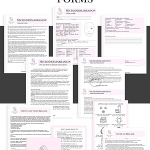 Editable Microdermabrasion Forms Template, Microdermabrasion Technician ...