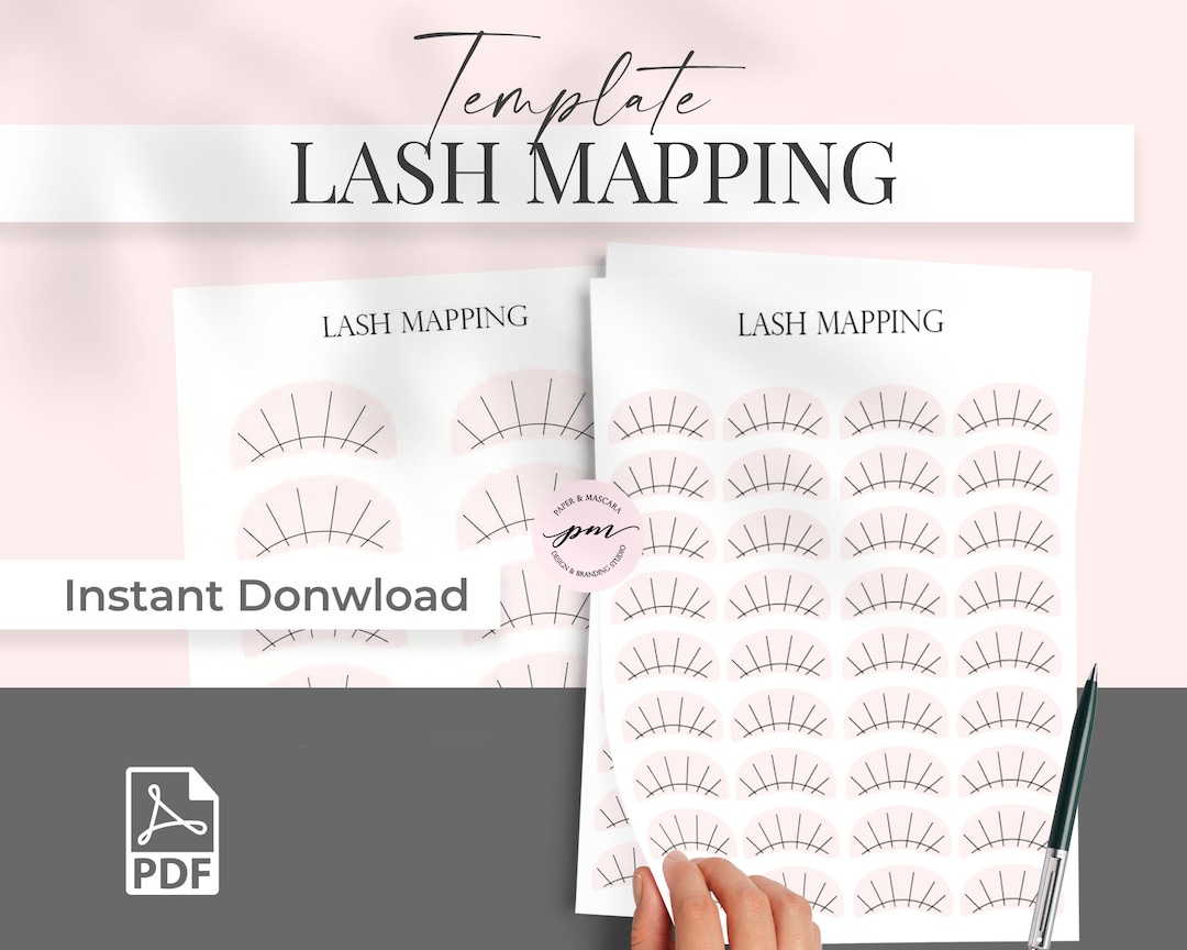 Lash Map Sheets, Printable Lash Mapping Sheets, Eyelash Extensions Form