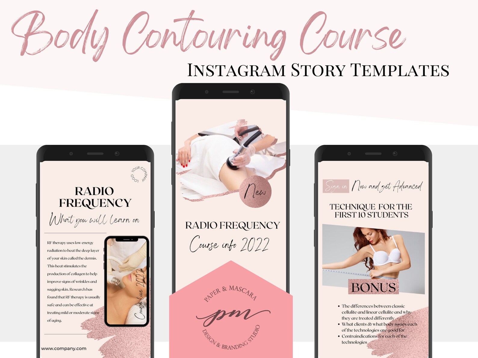 Body Contouring Course Instagram STORY Templates Body Etsy