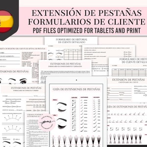 May include: A set of printable PDF forms for eyelash extensions businesses. The forms include client intake, client history, and lash style guides. The forms are optimized for tablets and printing.