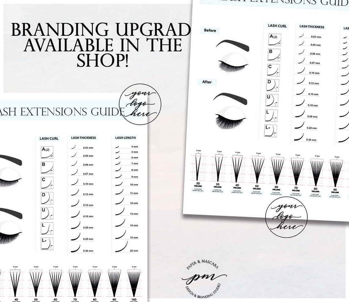 Lash Extensions Guide Printable Eyelash Extensions Technician | Etsy