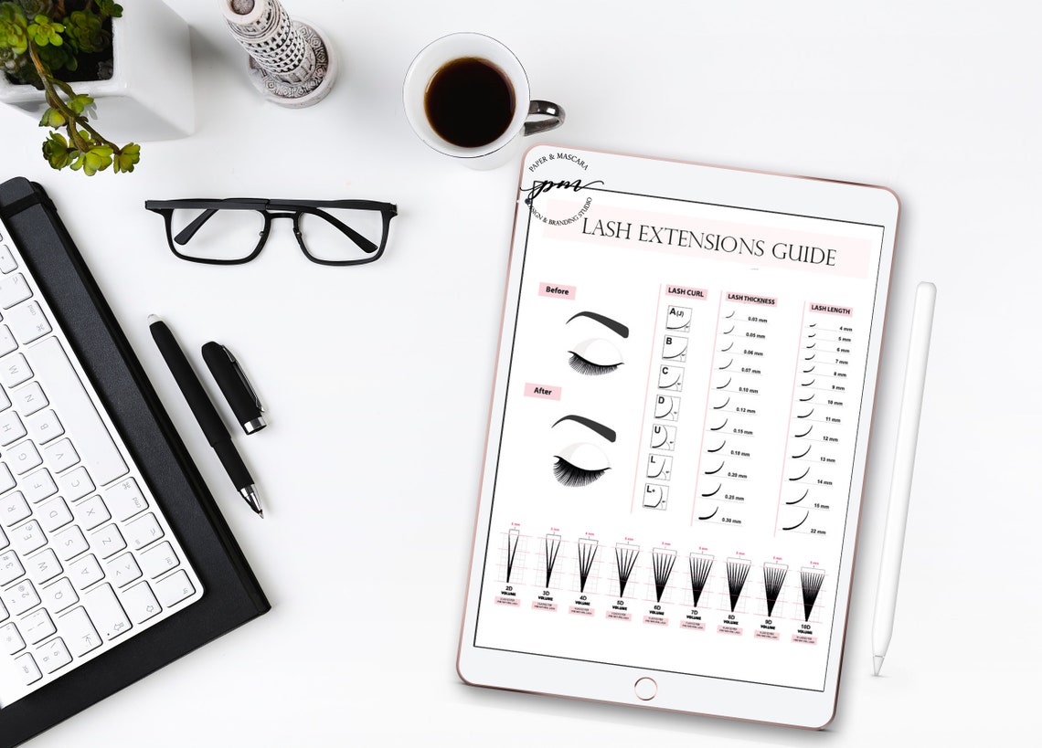 Lash Extensions Guide for Tablets, iPad Eyelash Extensions Technician ...