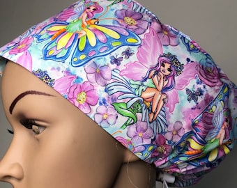 Fairy butterfly scrub hat