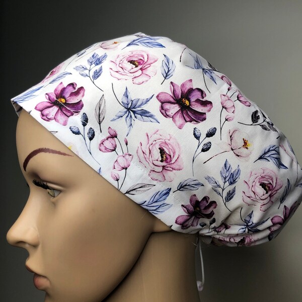 Scrub cap, floral surgical caps for women