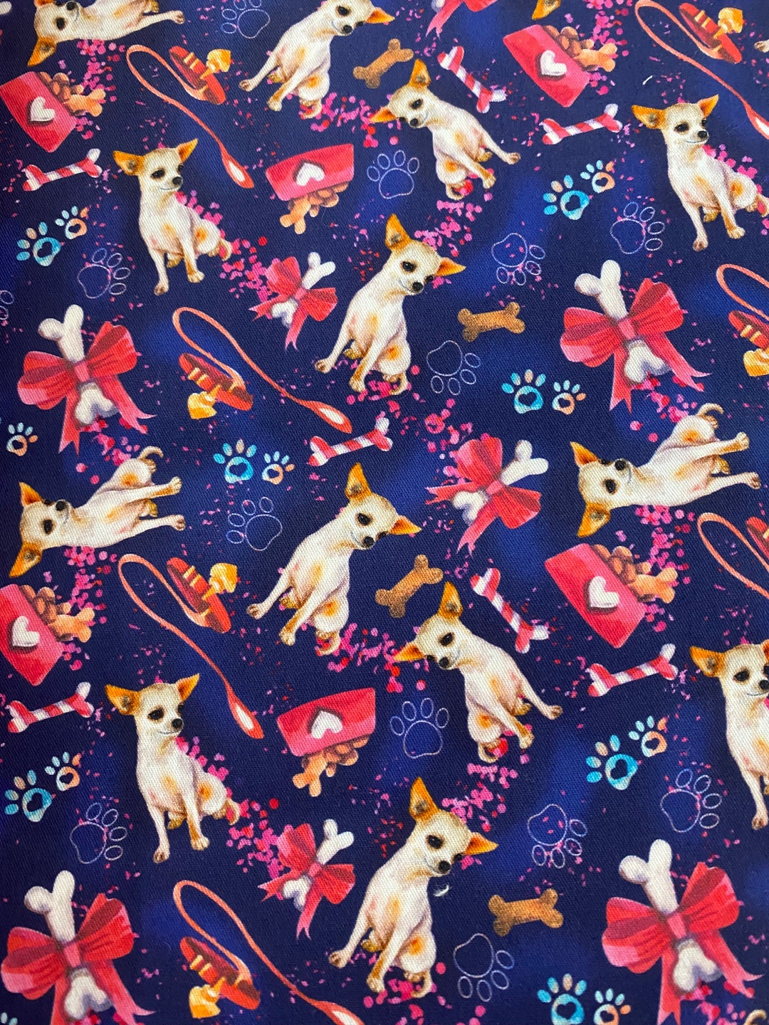 Navy and Pink Dog Lover Surgical Scrub Cap Stay Stylish on the Job With ...