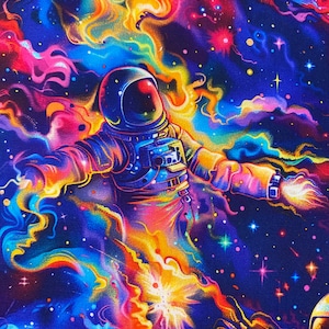 Astronaut Galaxy Scrub Cap – Space Themed Cotton Surgical Hat with Adjustable Toggle | Cosmic Nebula Print Nurse, Vet & Doctor Scrub Hat