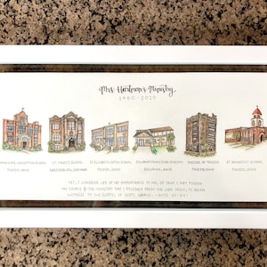 Custom Watercolor Retirement Gift