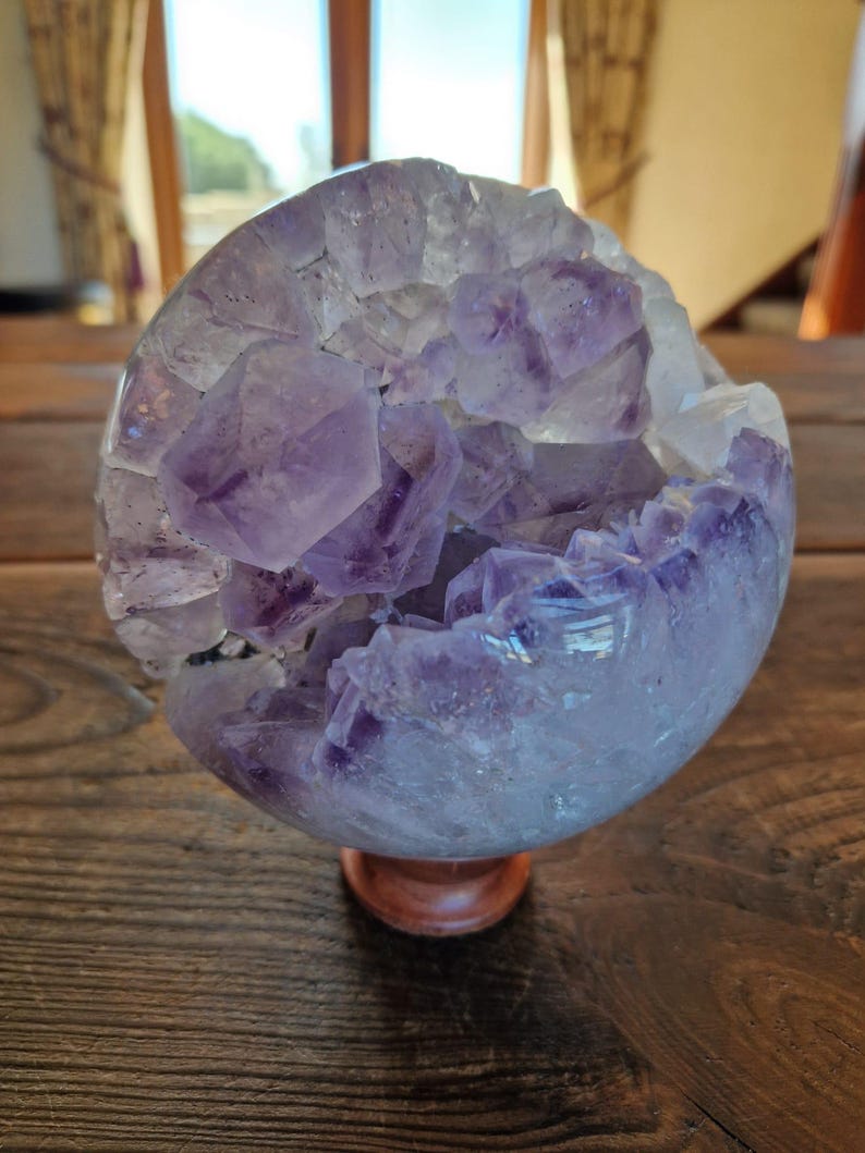 HUGE / Giant Large Amethyst Sphere 7, Premium Grade Purple Quartz Geode ...