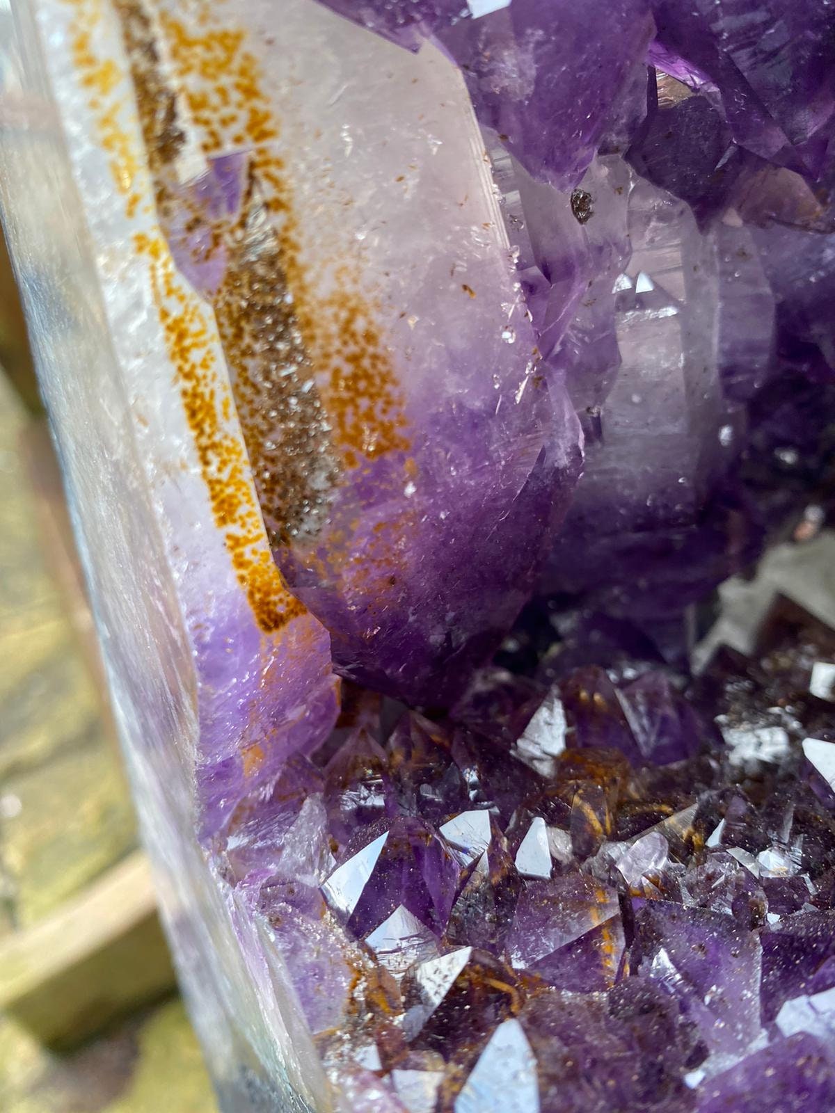 こたつ amethyst 1.84LB TOP Natural Amethyst geode quartz carved crystal
