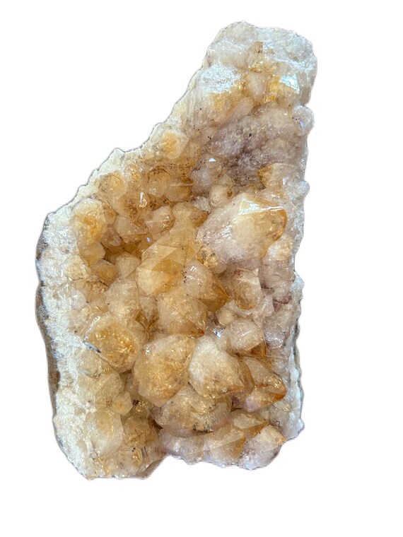 大型プレミアム高級シトリン原石ドゥルージークラスターピース 602g