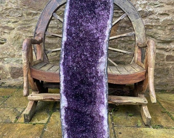 Very Tall Amethyst Crystal Geode 732 Premium Queen Grade 93kg – H120xW28xD34cm