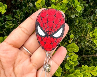 super hero badge reel, work ID holder, comic books, gift for super hero fans, teacher badge reels, pediatric, men’s badge reel