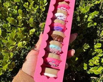 quirky pill storage box, trinket container, sugar cookies, sprinkles, dessert accessories, ring box