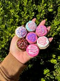 quirky pill storage box, trinket container, sugar cookies, sprinkles, dessert accessories, ring box