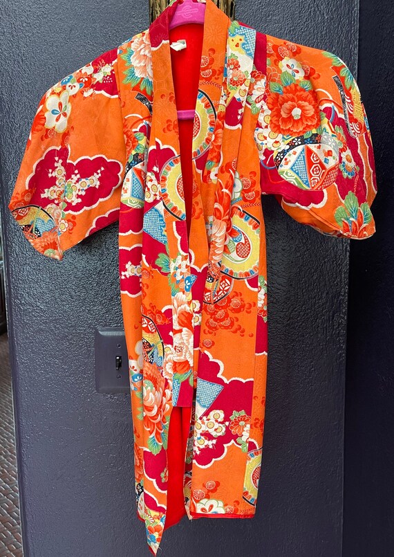 A Vintage Silk Child’s Kimono - image 1