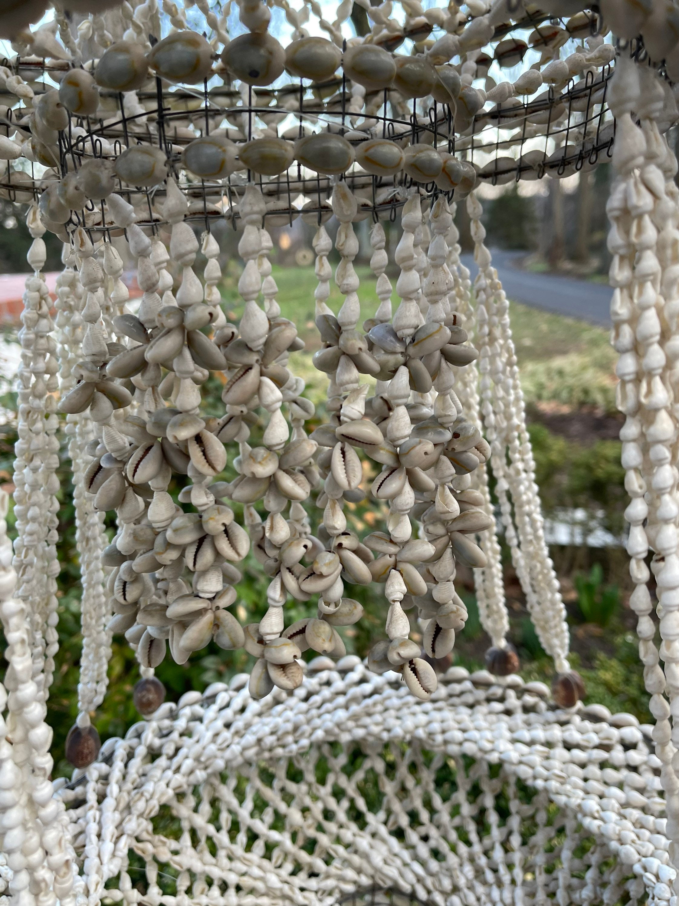 A Vintage Hanging Shell Planter Etsy