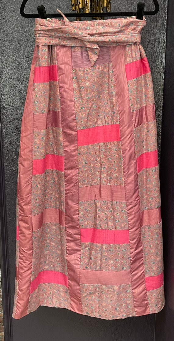 A Vintage 70’s “Mr Hanks” patchwork skirt of  lave