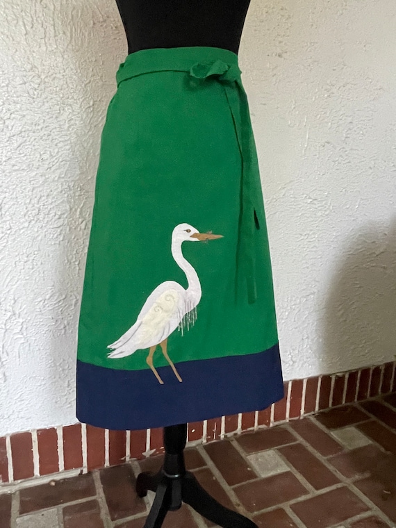 Vintage Orvis Wrap Skirt with Pelican